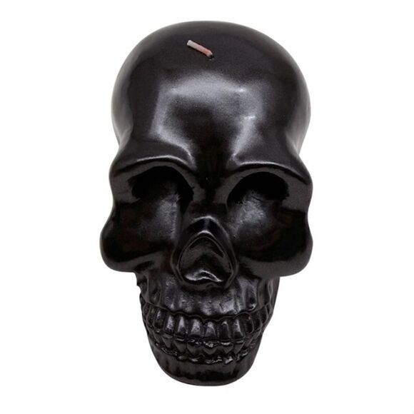 Nwt Unscented Halloween Bleeding Skull Figural Candle, 4.5 inches, Black - Picture 3 of 5